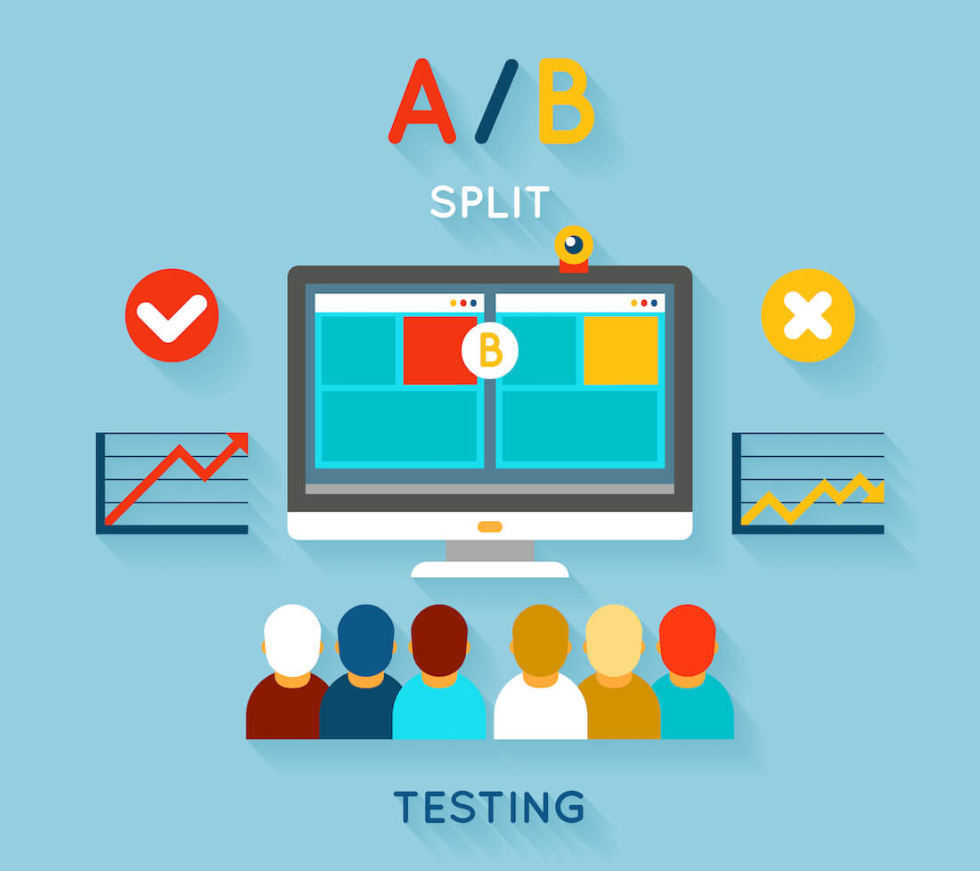 Risultati di un A:B Testing che confronta due CTA