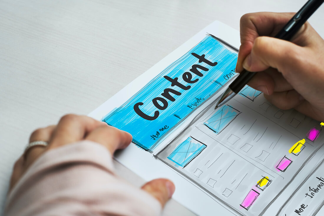 creazione di contenuti per sito wordpress